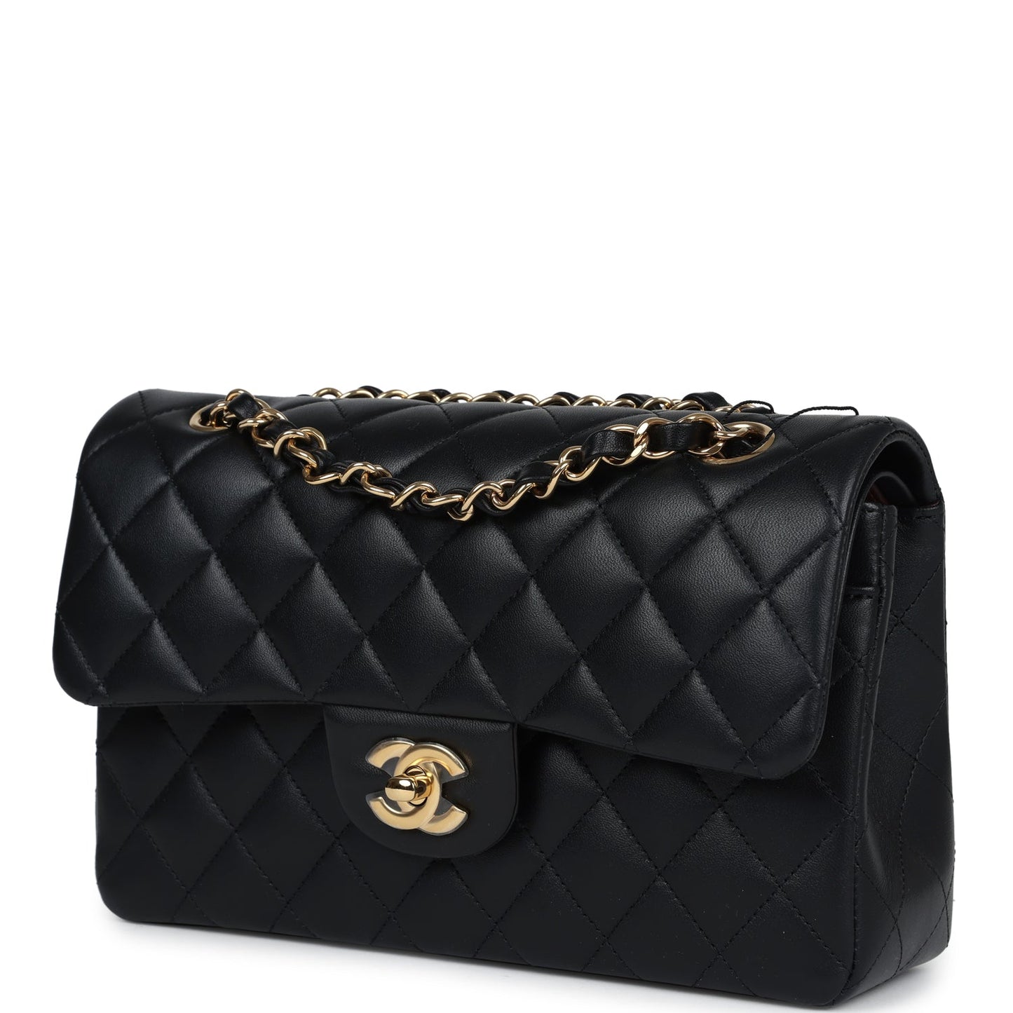 Chanel Small Classic Double Flap Black Lambskin Gold Hardware