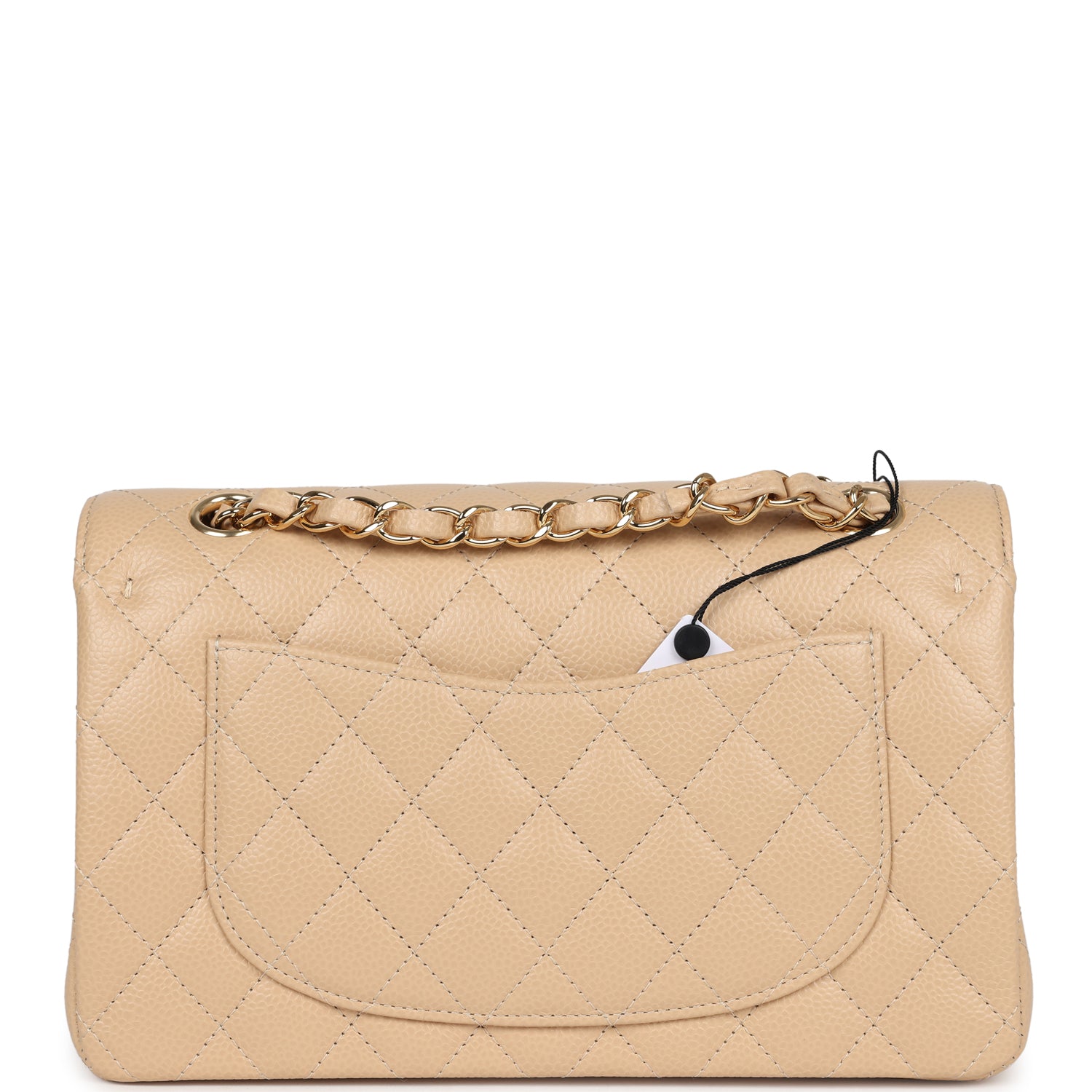 Chanel Small Classic Double Flap Bag Beige Caviar Gold Hardware - Bob Flawless Skincare 