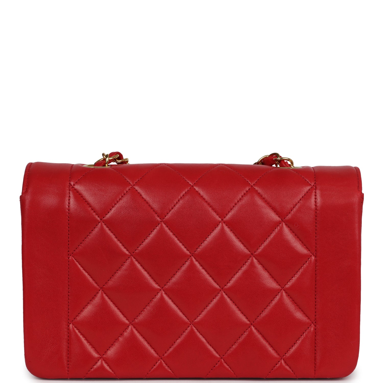 Vintage Chanel Small Diana Flap Bag Red Lambskin Gold Hardware - Bob Flawless Skincare 