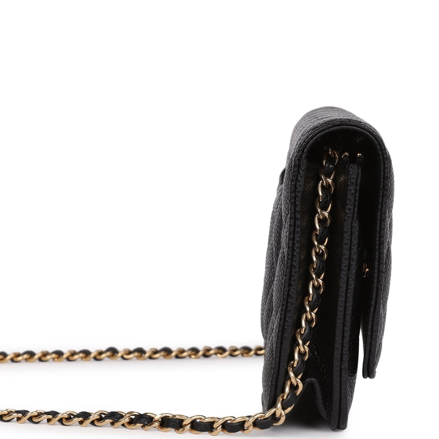 Chanel Wallet On Chain WOC Black Caviar Gold Hardware