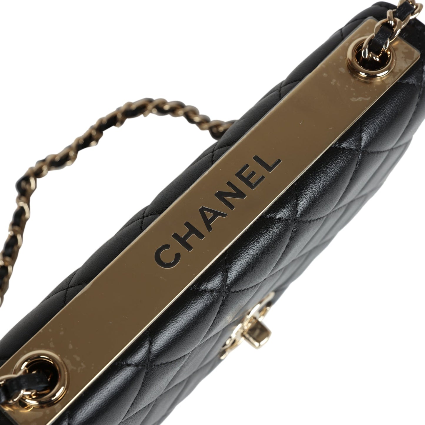 Chanel Trendy CC Wallet On Chain WOC Black Lambskin Gold Hardware