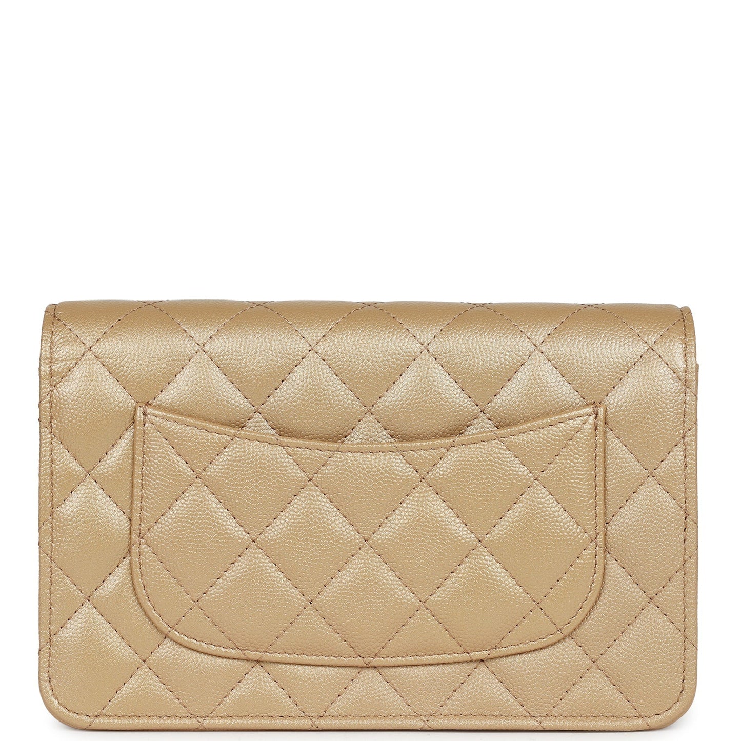 Chanel Wallet On Chain WOC Beige Iridescent Caviar Silver Hardware