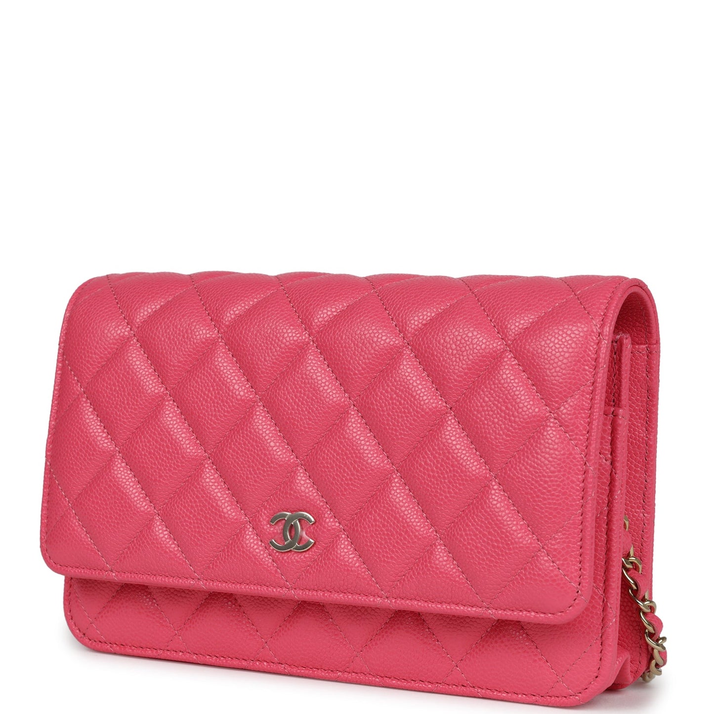 Chanel Wallet on Chain WOC Hot Pink Caviar Gold Metal Hardware