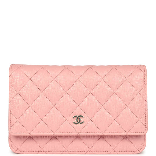 Chanel Wallet On Chain WOC Light Pink Caviar Light Gold Hardware