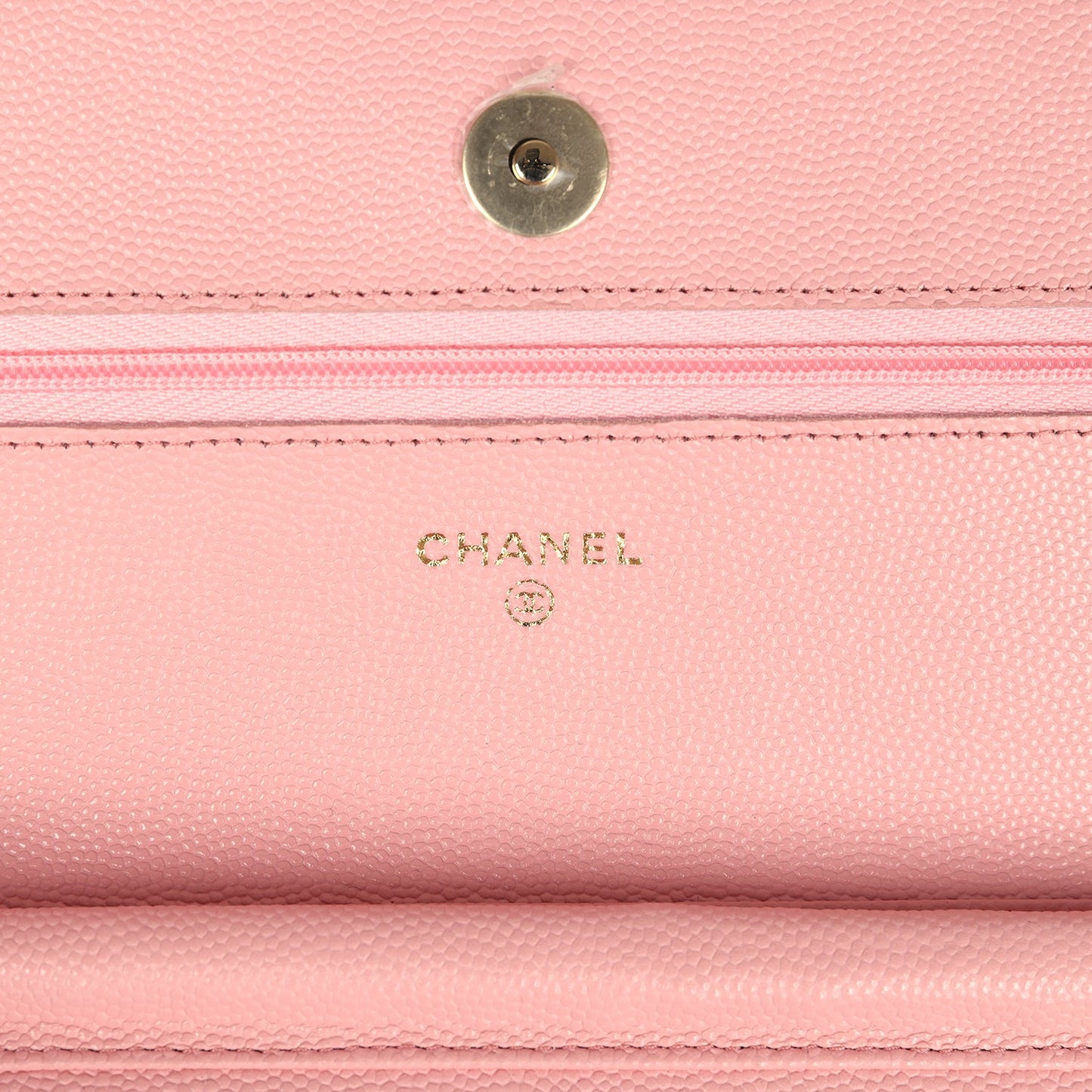 Chanel Wallet On Chain WOC Light Pink Caviar Light Gold Hardware