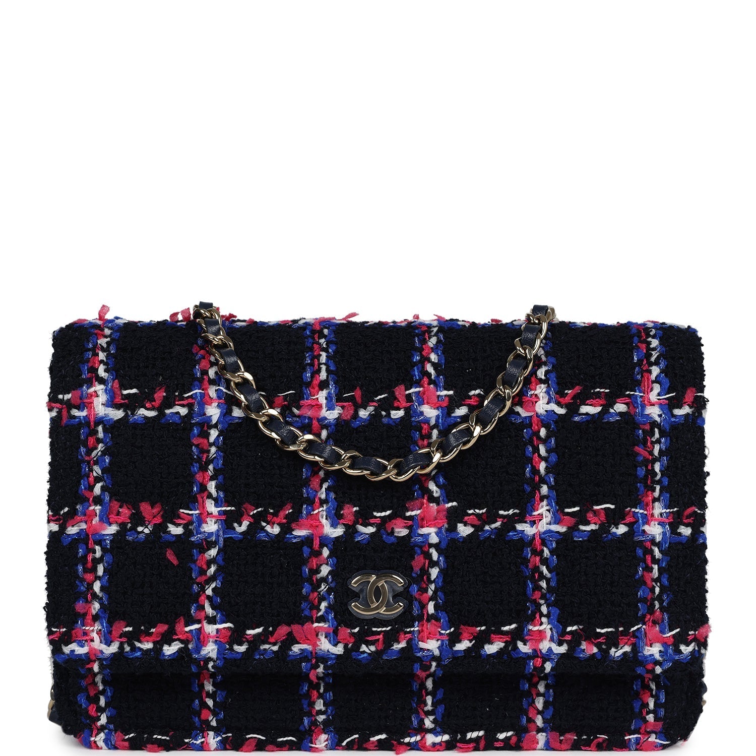 Chanel Wallet On Chain WOC Navy Multicolored Tweed Gold Hardware - Bob Flawless Skincare 