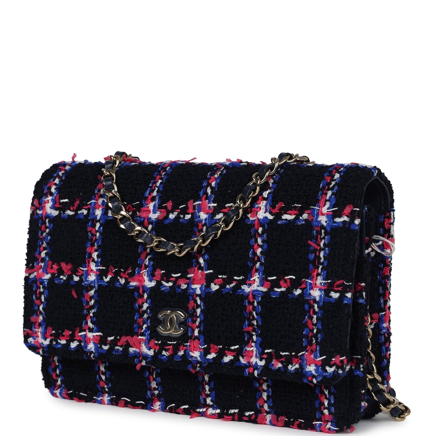 Chanel Wallet On Chain WOC Navy Multicolored Tweed Gold Hardware - Bob Flawless Skincare 