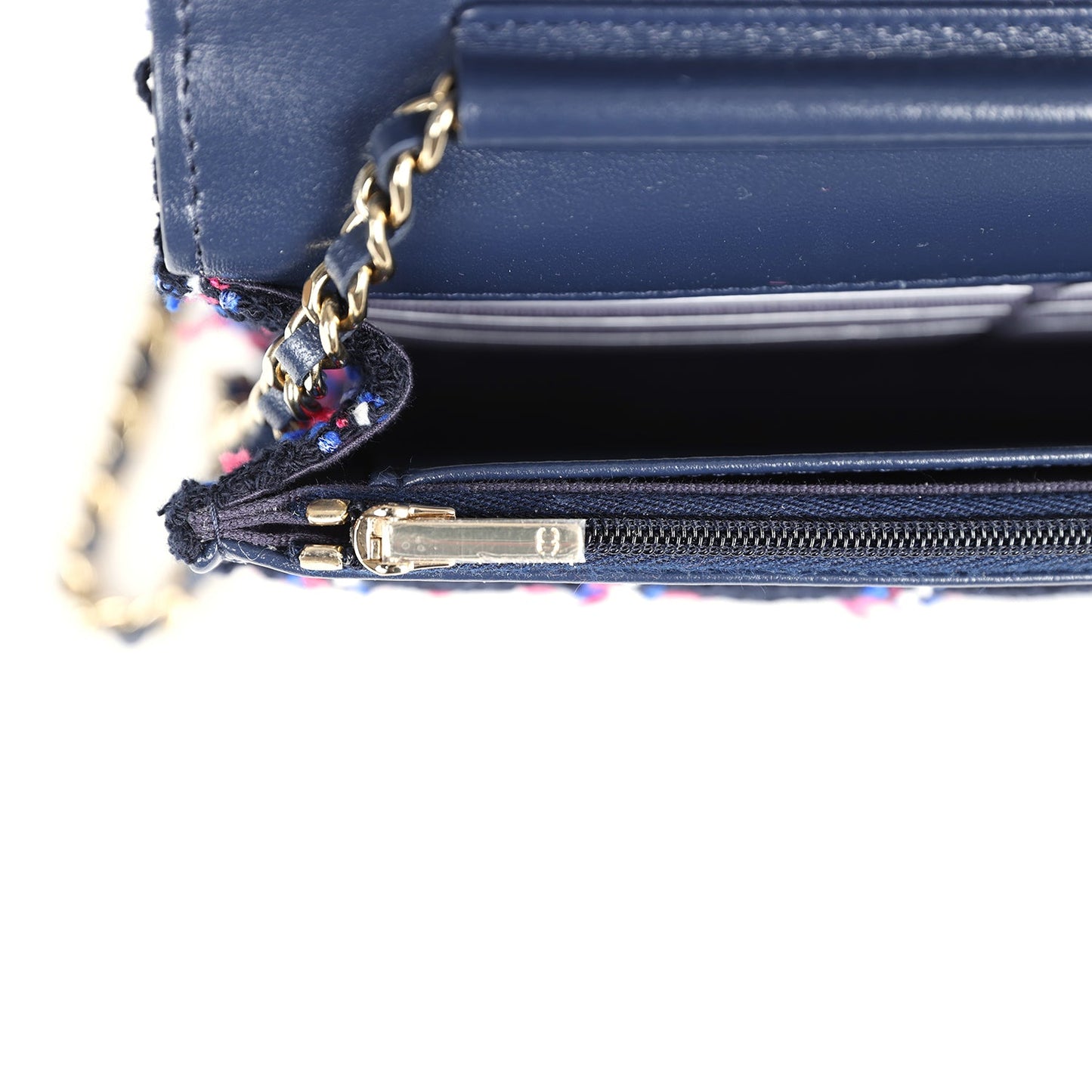 Chanel Wallet On Chain WOC Navy Multicolored Tweed Gold Hardware - Bob Flawless Skincare 