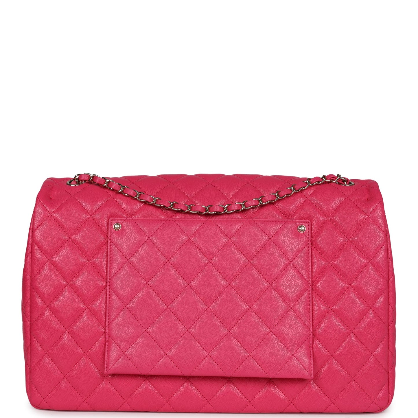 Chanel XXL Flap Bag Fuchsia Shiny Caviar Light Gold Hardware