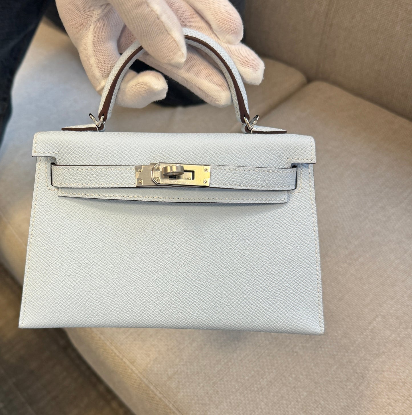 Hermes Bleu Brume Kelly 20cm PHW