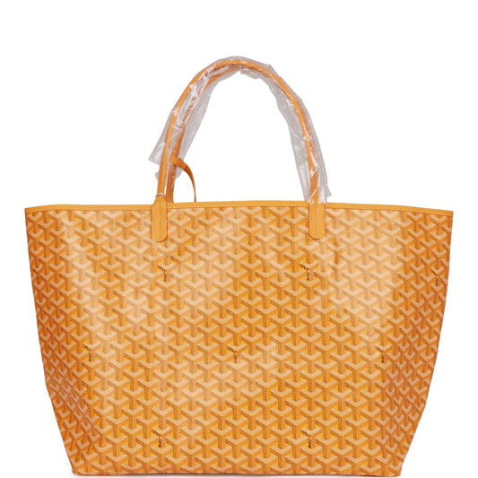 Goyard Goyardine Yellow St. Louis GM Tote Bag Palladium Hardware