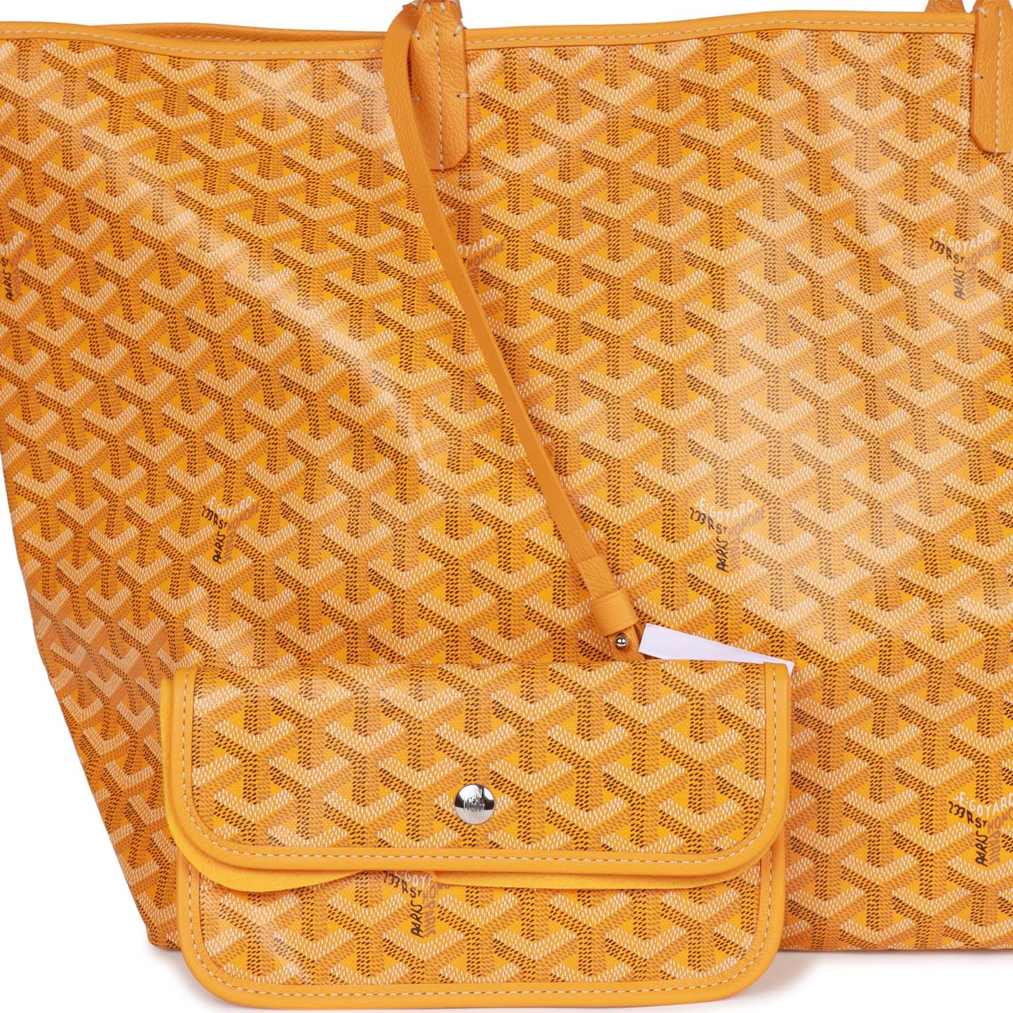 Goyard Goyardine Yellow St. Louis GM Tote Bag Palladium Hardware