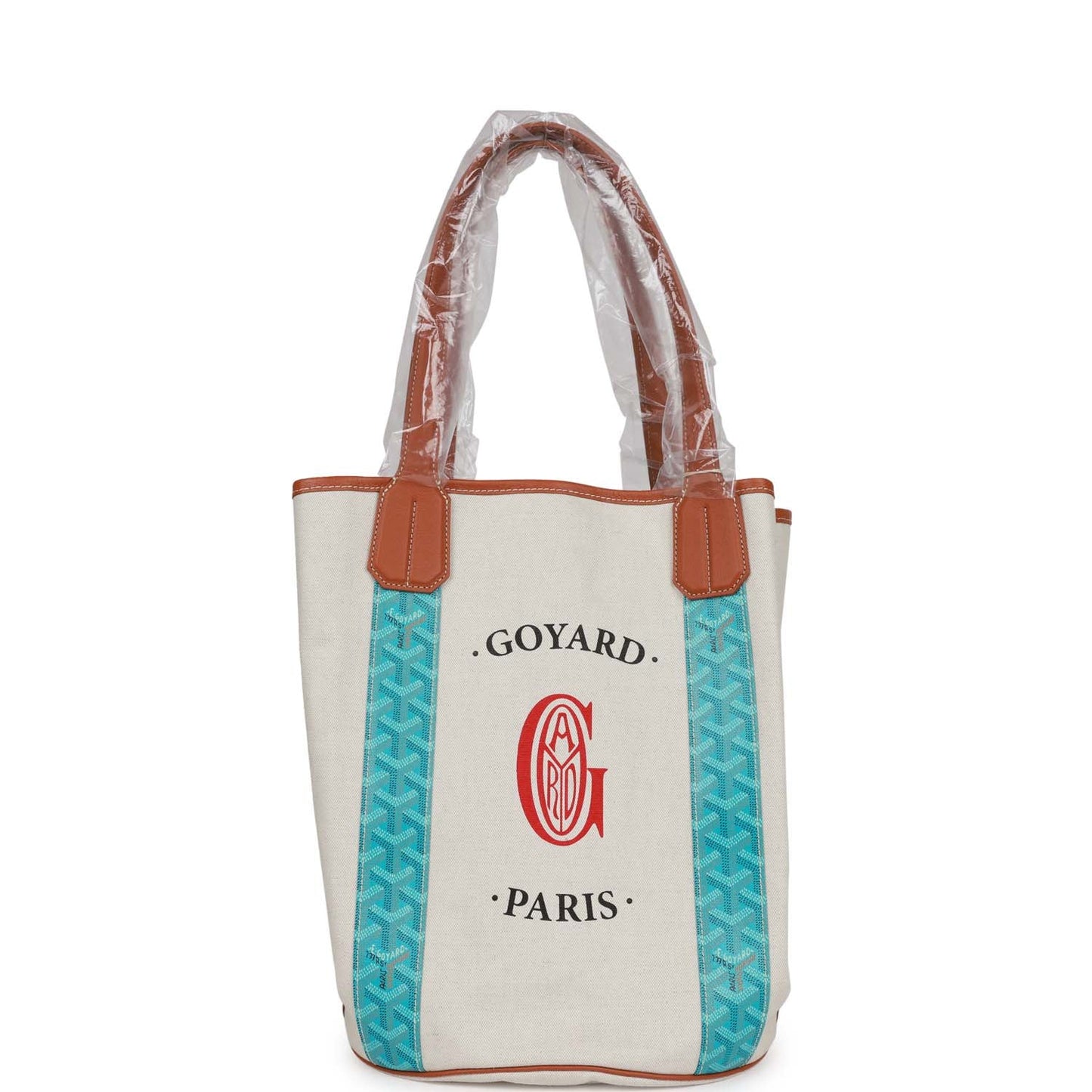 Goyard Goyardine Turquoise Belharra Reversible Beach Tote Bag