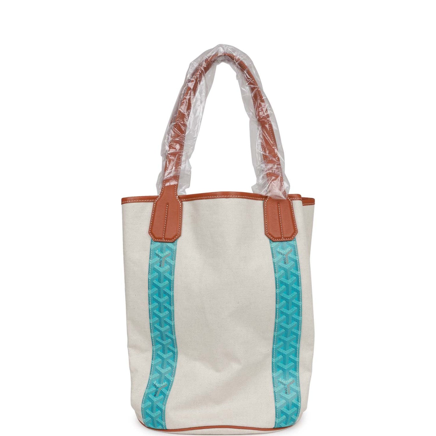 Goyard Goyardine Turquoise Belharra Reversible Beach Tote Bag