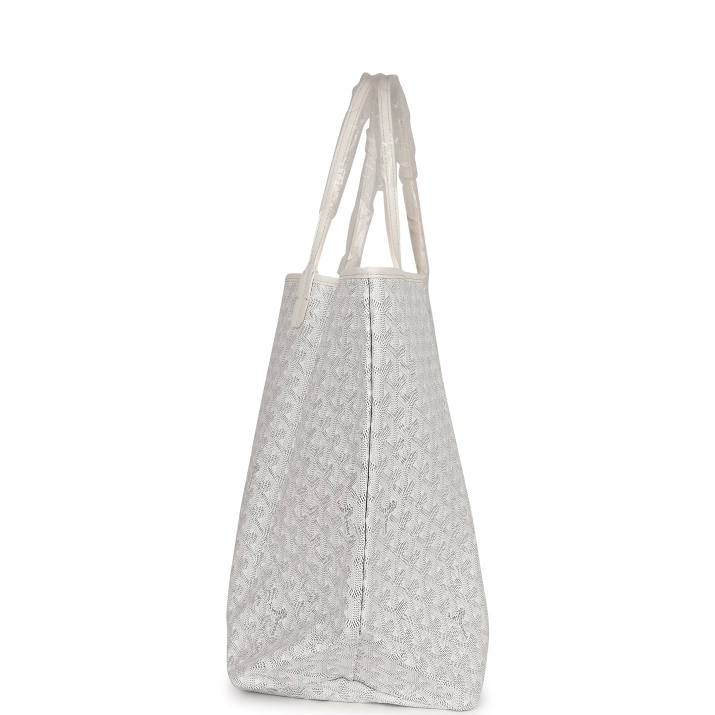 Goyard Goyardine White St. Louis GM Tote Bag Palladium Hardware