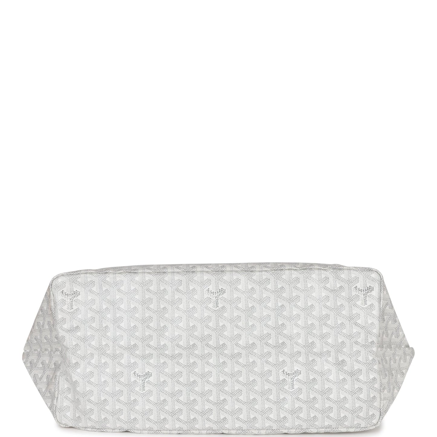 Goyard Goyardine White St. Louis GM Tote Bag Palladium Hardware