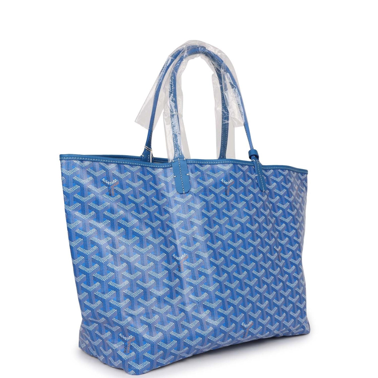 Goyard Goyardine Sky Blue St. Louis PM Tote Bag Palladium Hardware