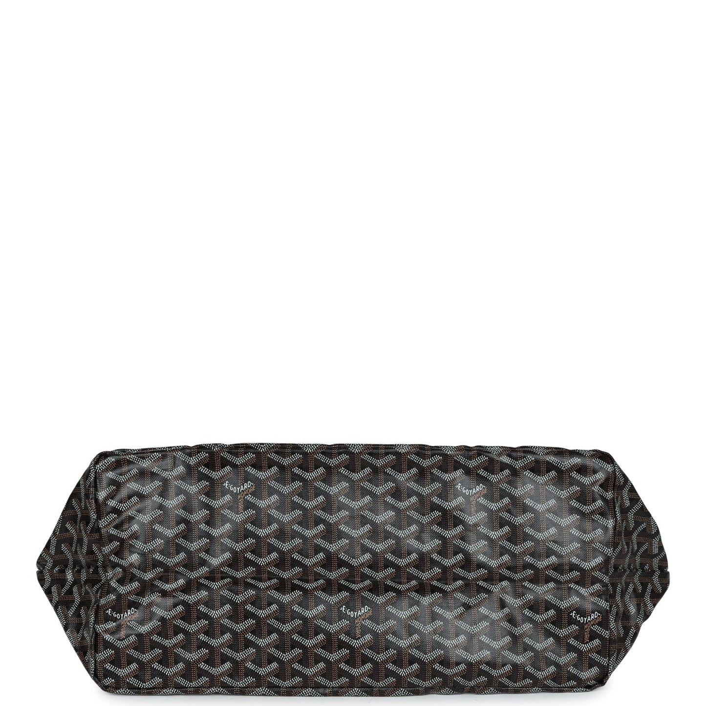 Goyard Goyardine Black and Brown Saint Louis GM Tote Bag Palladium Hardware