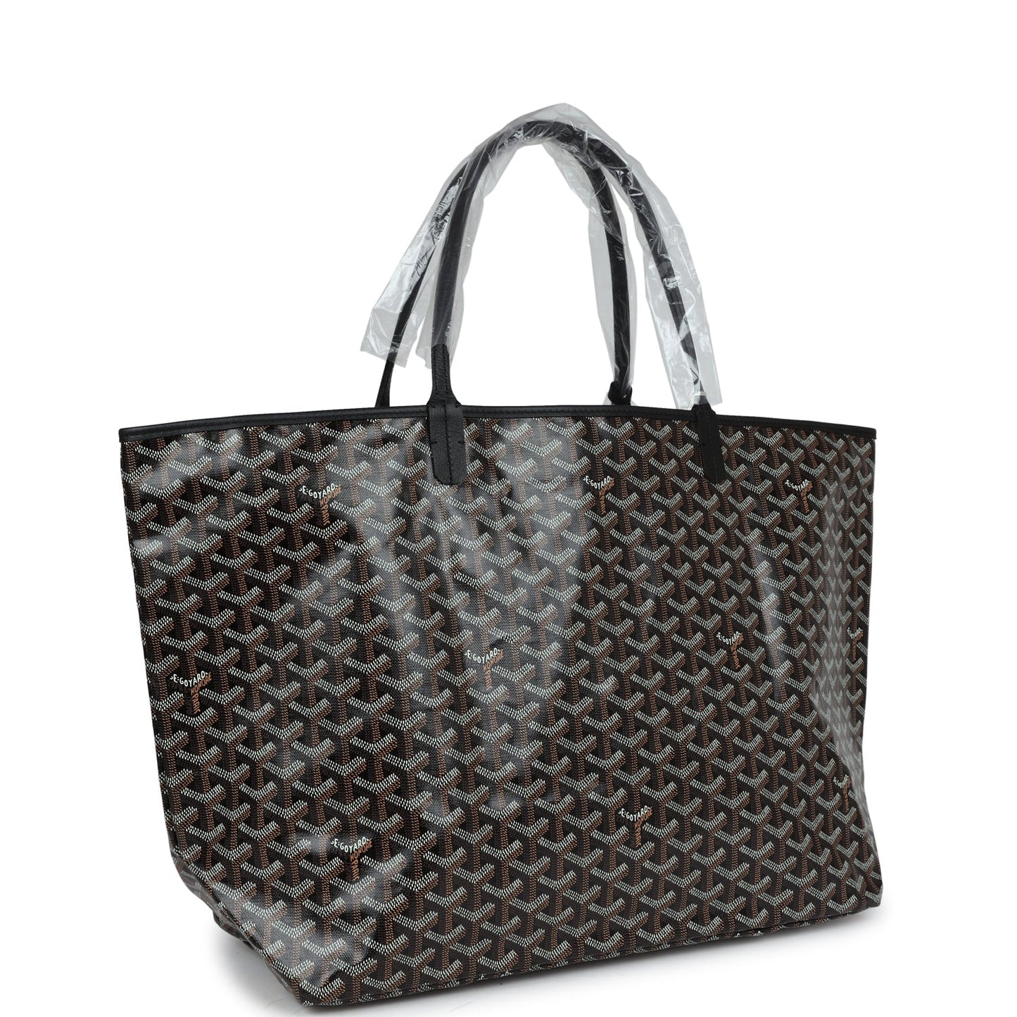 Goyard Goyardine Black Saint Louis GM Tote Bag Palladium Hardware