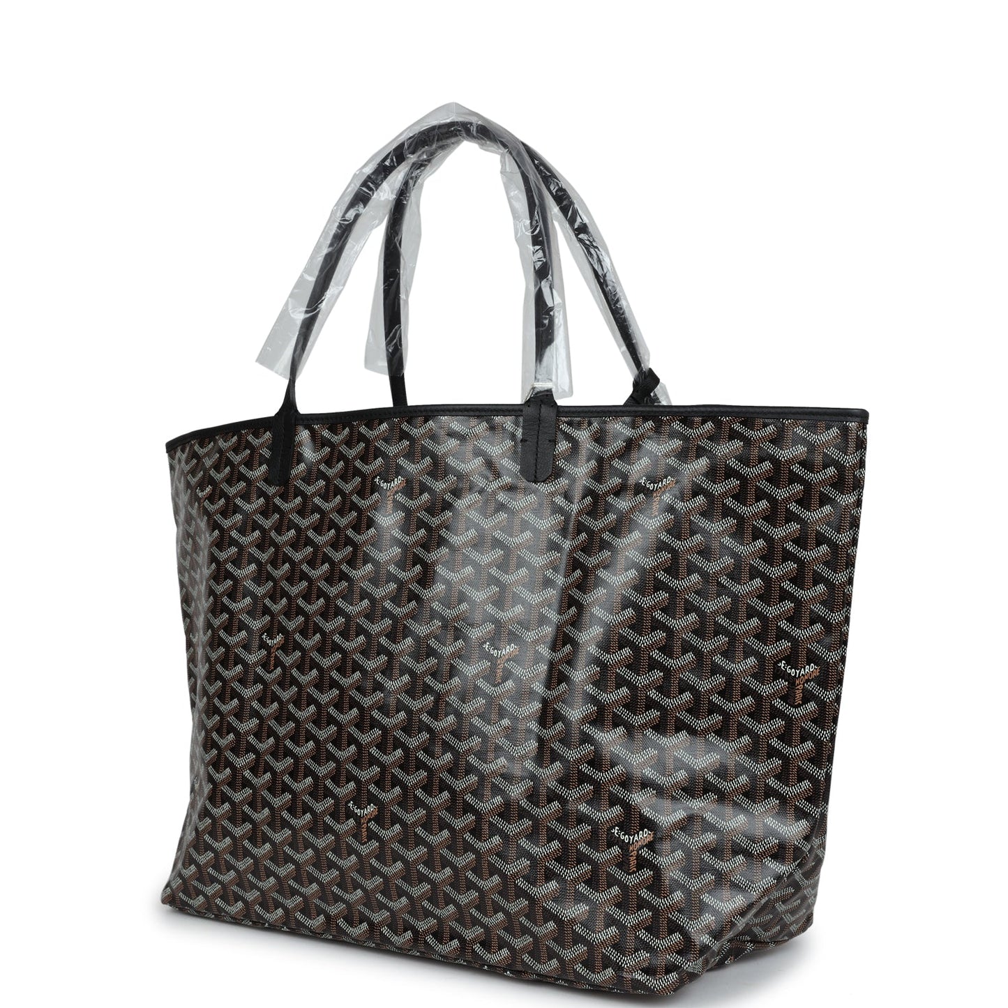 Goyard Goyardine Black Saint Louis GM Tote Bag Palladium Hardware