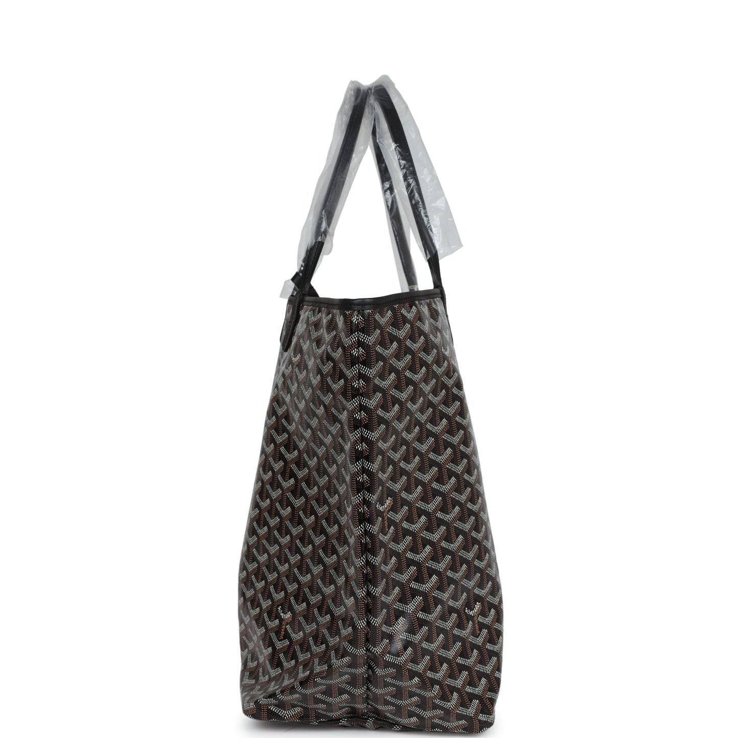 Goyard Goyardine Black Saint Louis GM Tote Bag Palladium Hardware