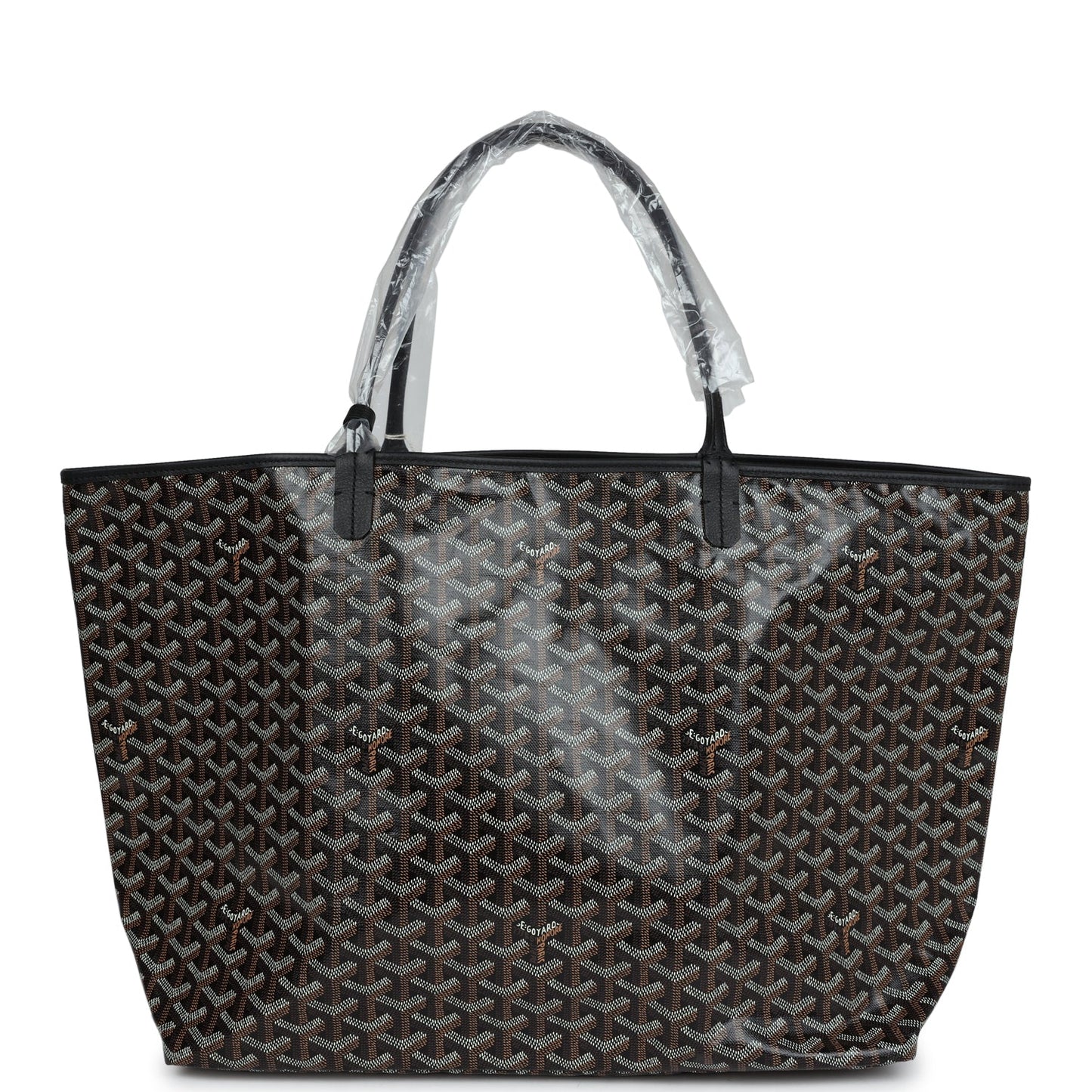 Goyard Goyardine Black Saint Louis GM Tote Bag Palladium Hardware