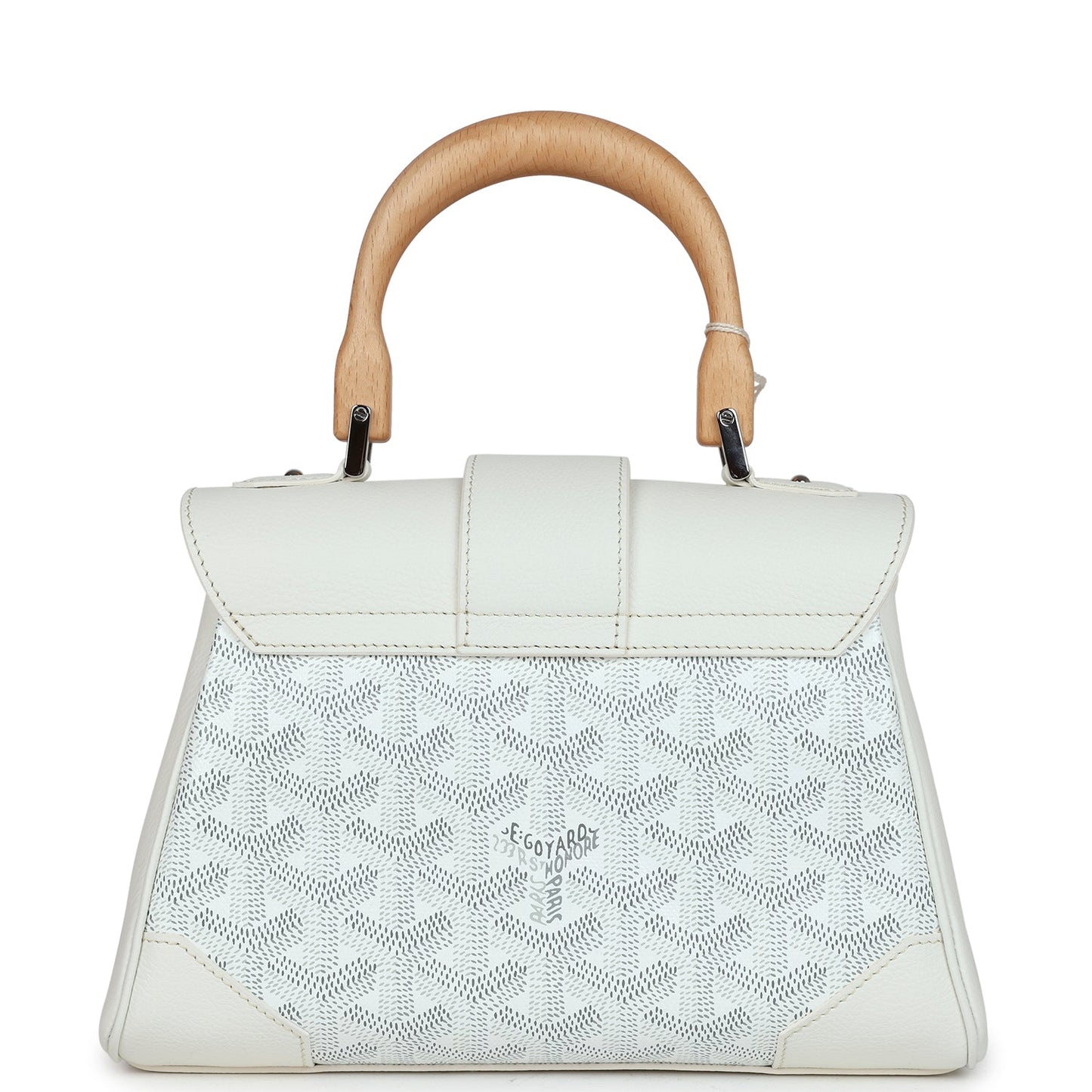 Goyard Saigon Souple Mini Bag White Goyardine Canvas Palladium Hardware