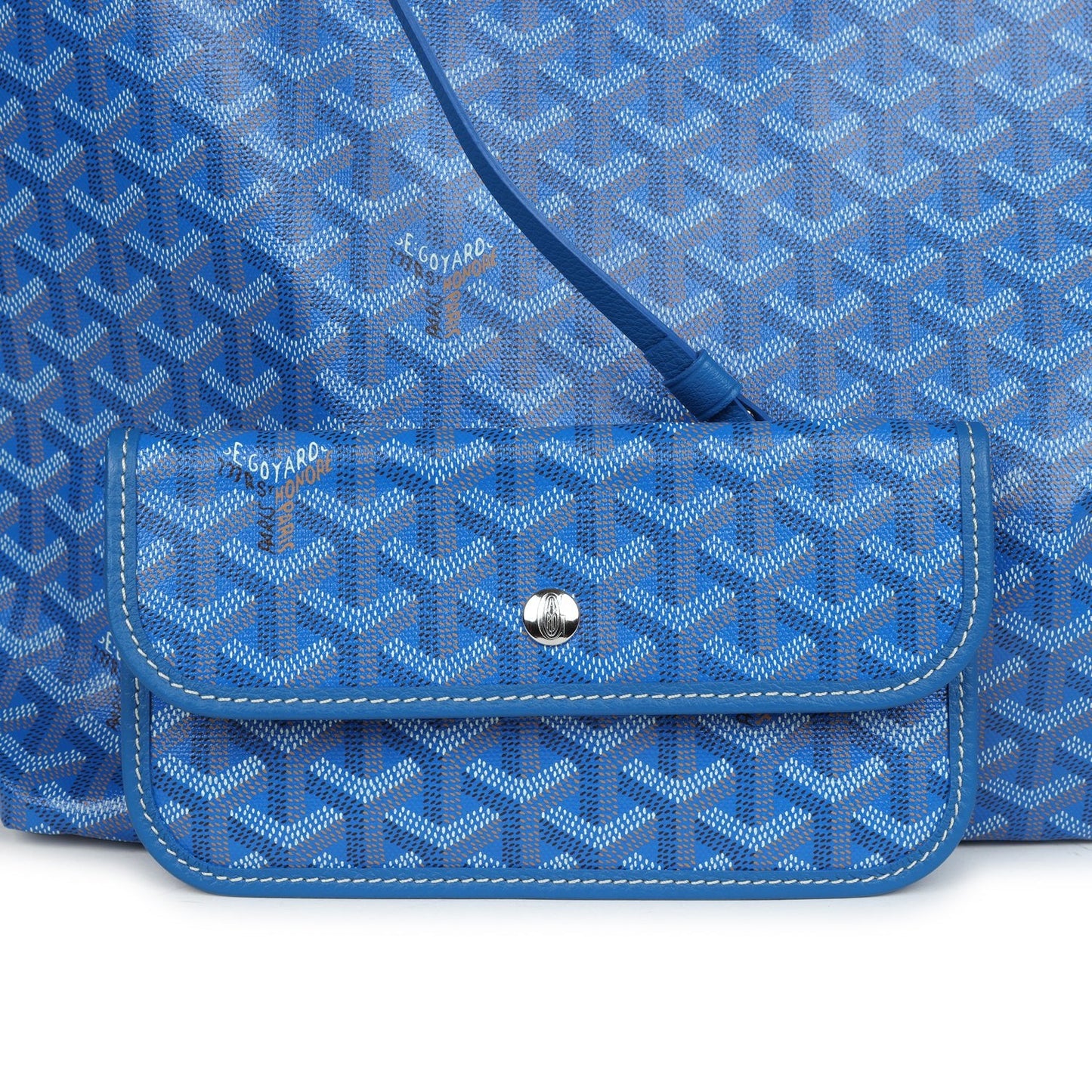 Goyard Goyardine Sky Blue St. Louis GM Tote Bag Palladium Hardware