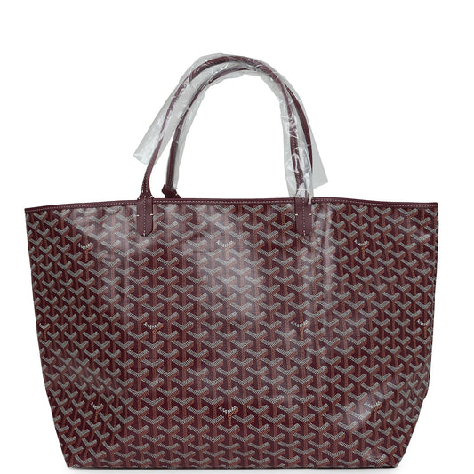 Goyard Goyardine Burgundy St. Louis GM Tote Bag Palladium Hardware