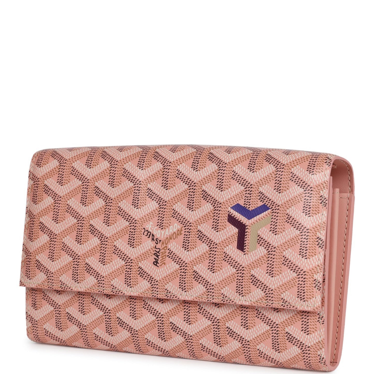 Goyard Varenne Continental Wallet Bag Pink Goyardine Canvas & Vauzelles Calfskin Palladium Hardware