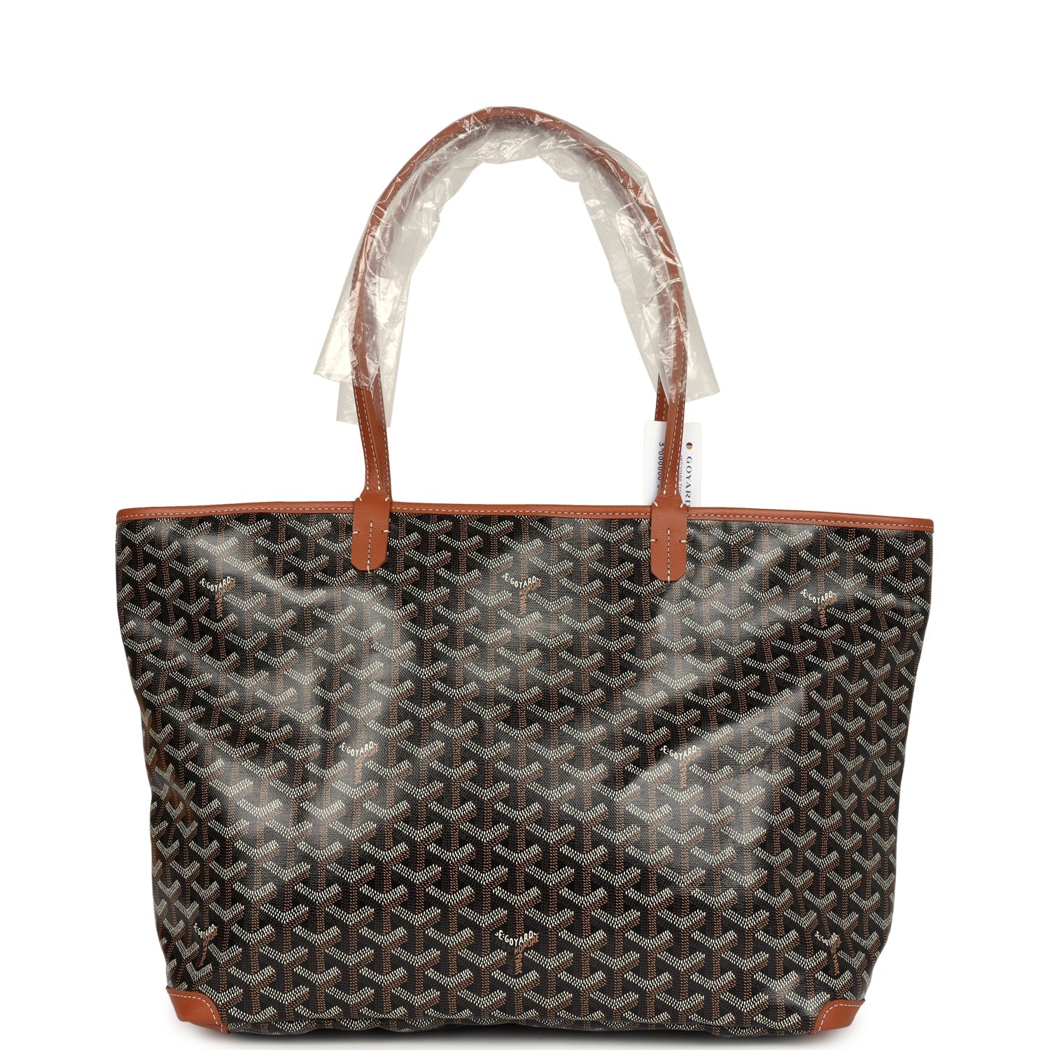 Goyard Goyardine Black and Brown Artois MM Palladium Hardware - Bob Flawless Skincare 