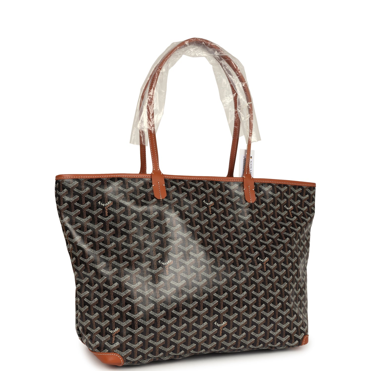 Goyard Goyardine Black and Brown Artois MM Palladium Hardware - Bob Flawless Skincare 