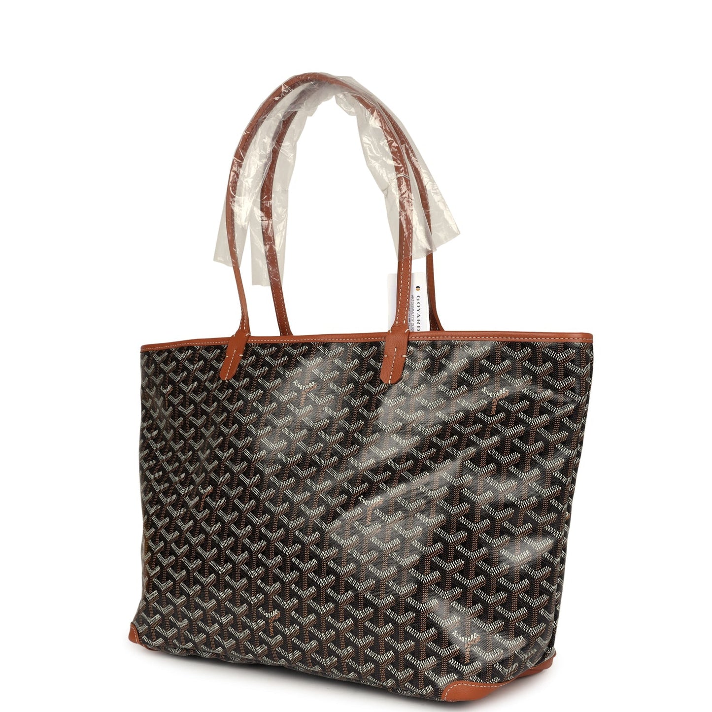 Goyard Goyardine Black and Brown Artois MM Palladium Hardware - Bob Flawless Skincare 