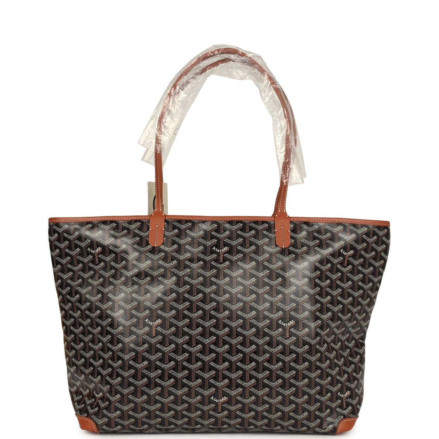 Goyard Goyardine Black and Brown Artois MM Palladium Hardware - Bob Flawless Skincare 