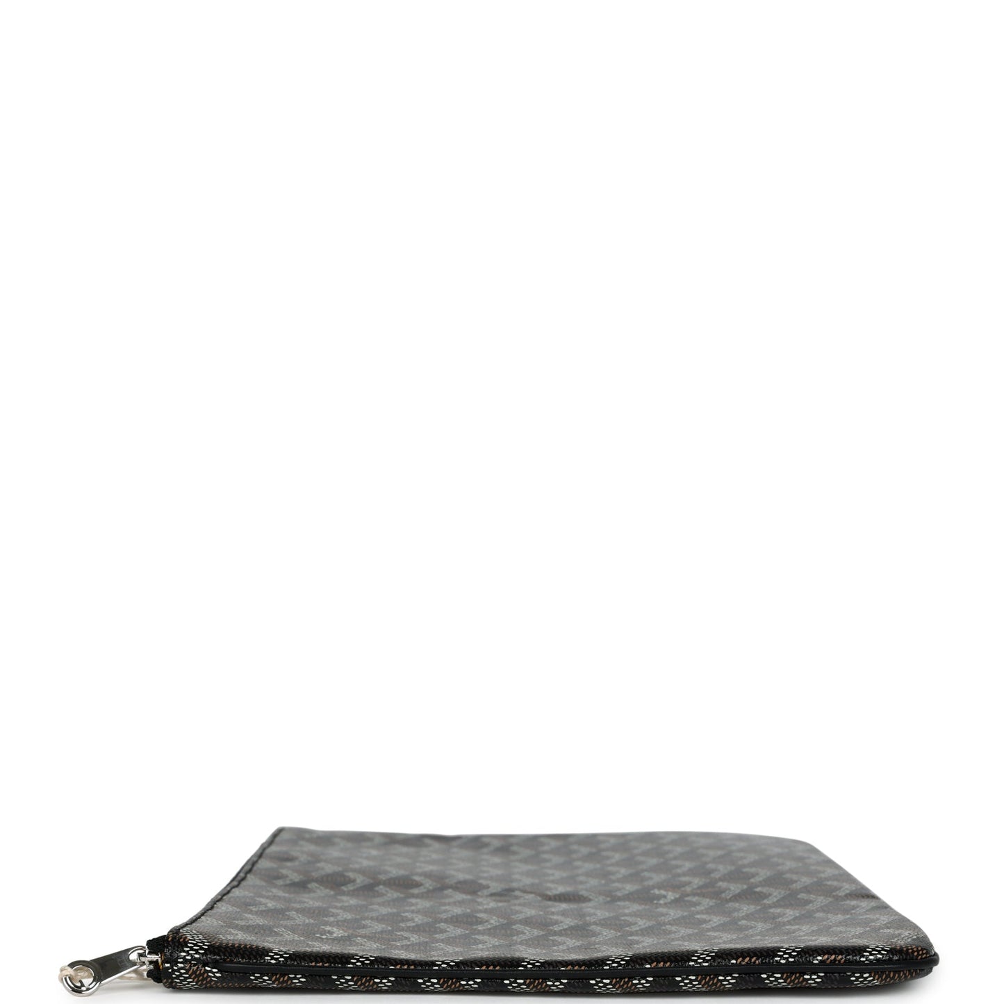 Goyard Goyardine Black Senat MM Pouch Palladium Hardware