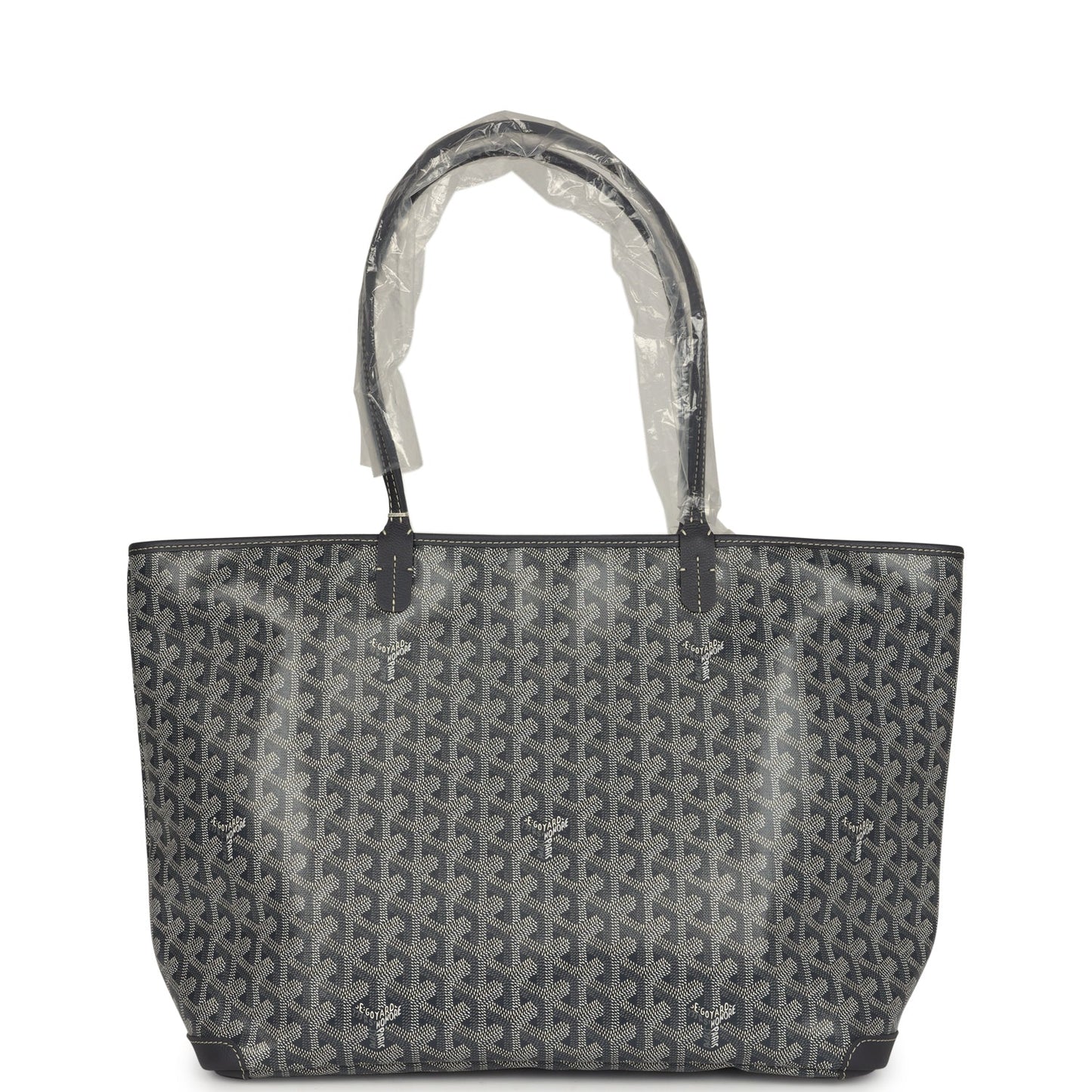 Goyard Artois Tote MM Grey Goyardine Canvas & Chevroches Calfskin Palladium Hardware