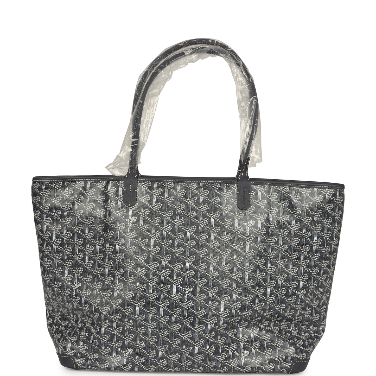 Goyard Artois Tote MM Grey Goyardine Canvas & Chevroches Calfskin Palladium Hardware