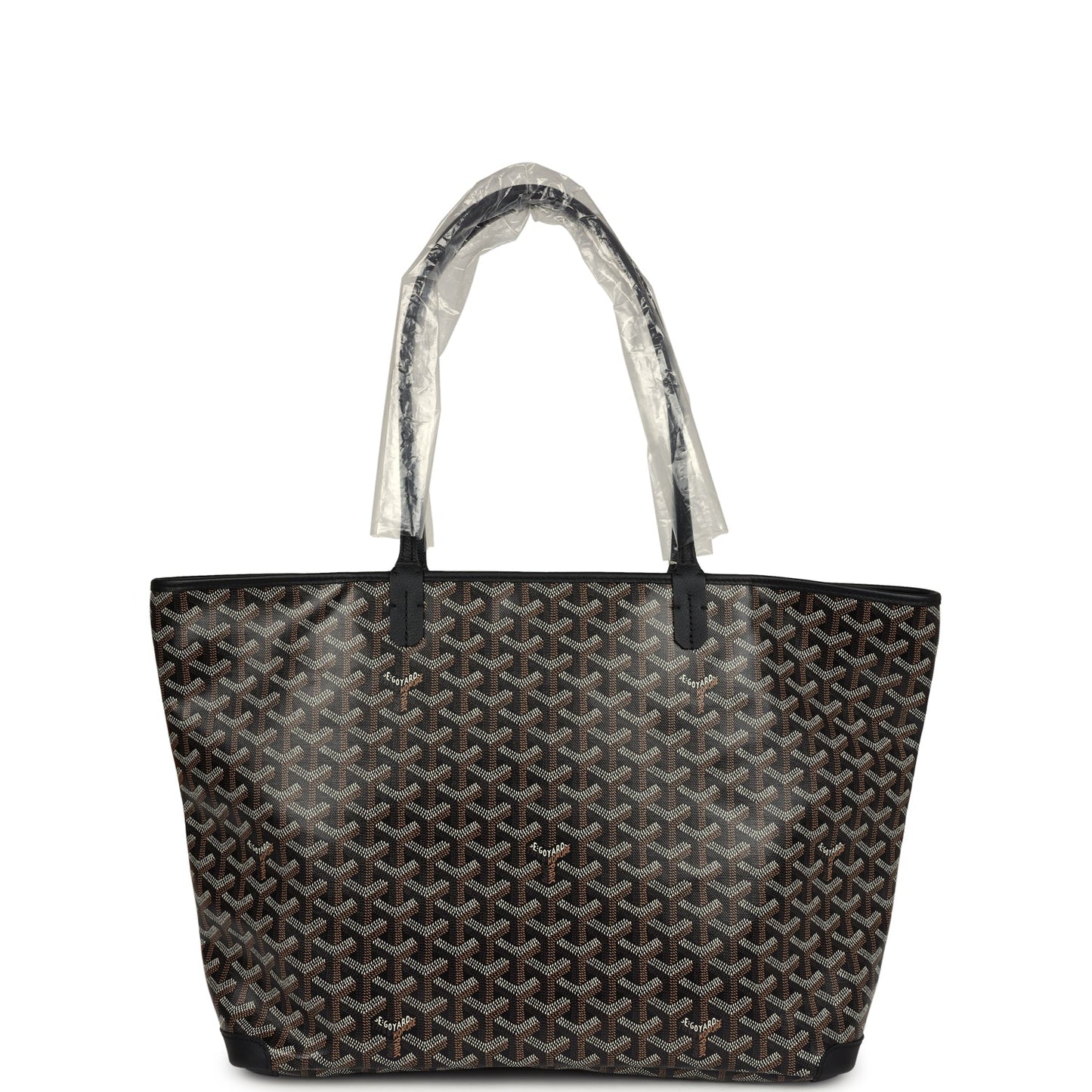 Goyard Artois Tote MM Black Goyardine Canvas & Chevroches Calfskin Palladium Hardware