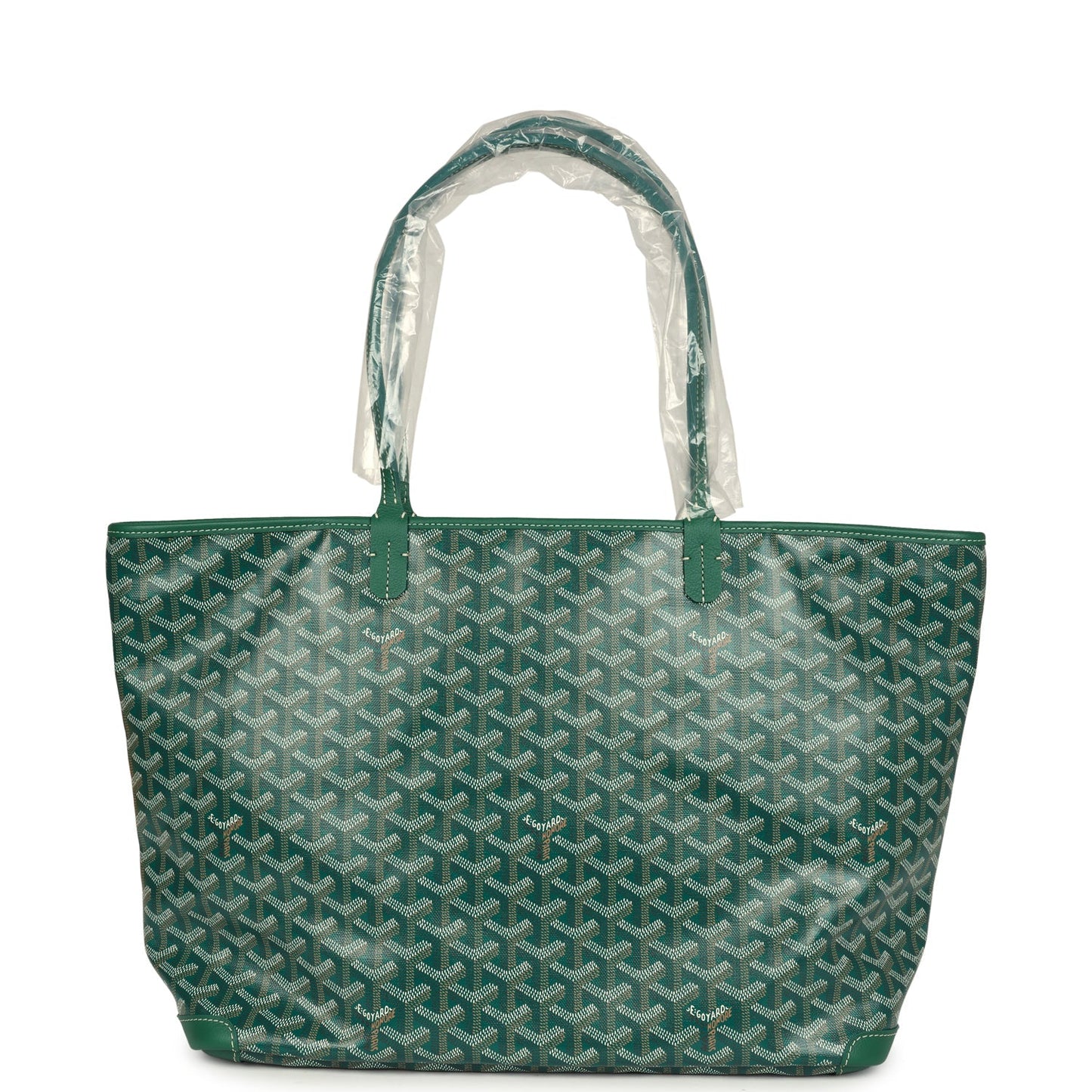 Goyard Artois Tote MM Green Goyardine Canvas & Chevroches Calfskin Palladium Hardware