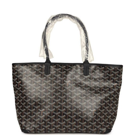 Goyard Artois Tote PM Black Goyardine Canvas & Chevroches Calfskin Palladium Hardware