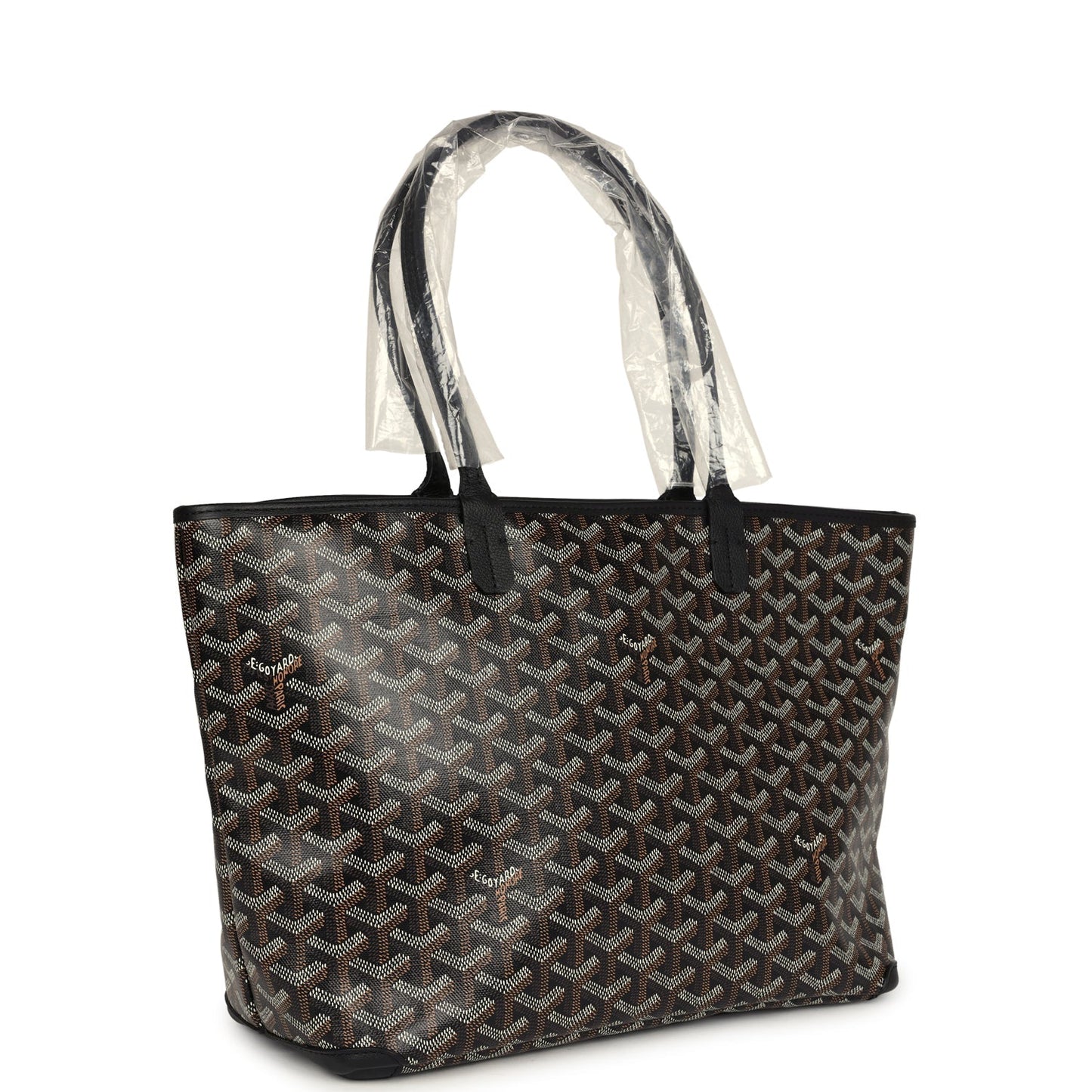 Goyard Artois Tote PM Black Goyardine Canvas & Chevroches Calfskin Palladium Hardware