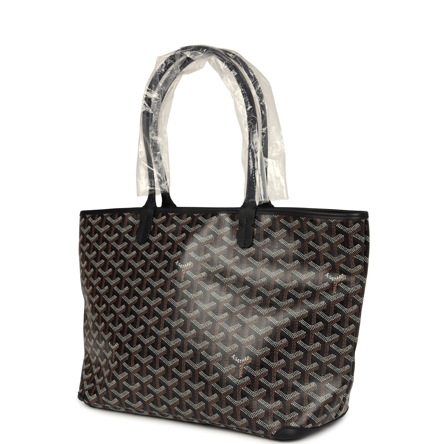 Goyard Artois Tote PM Black Goyardine Canvas & Chevroches Calfskin Palladium Hardware