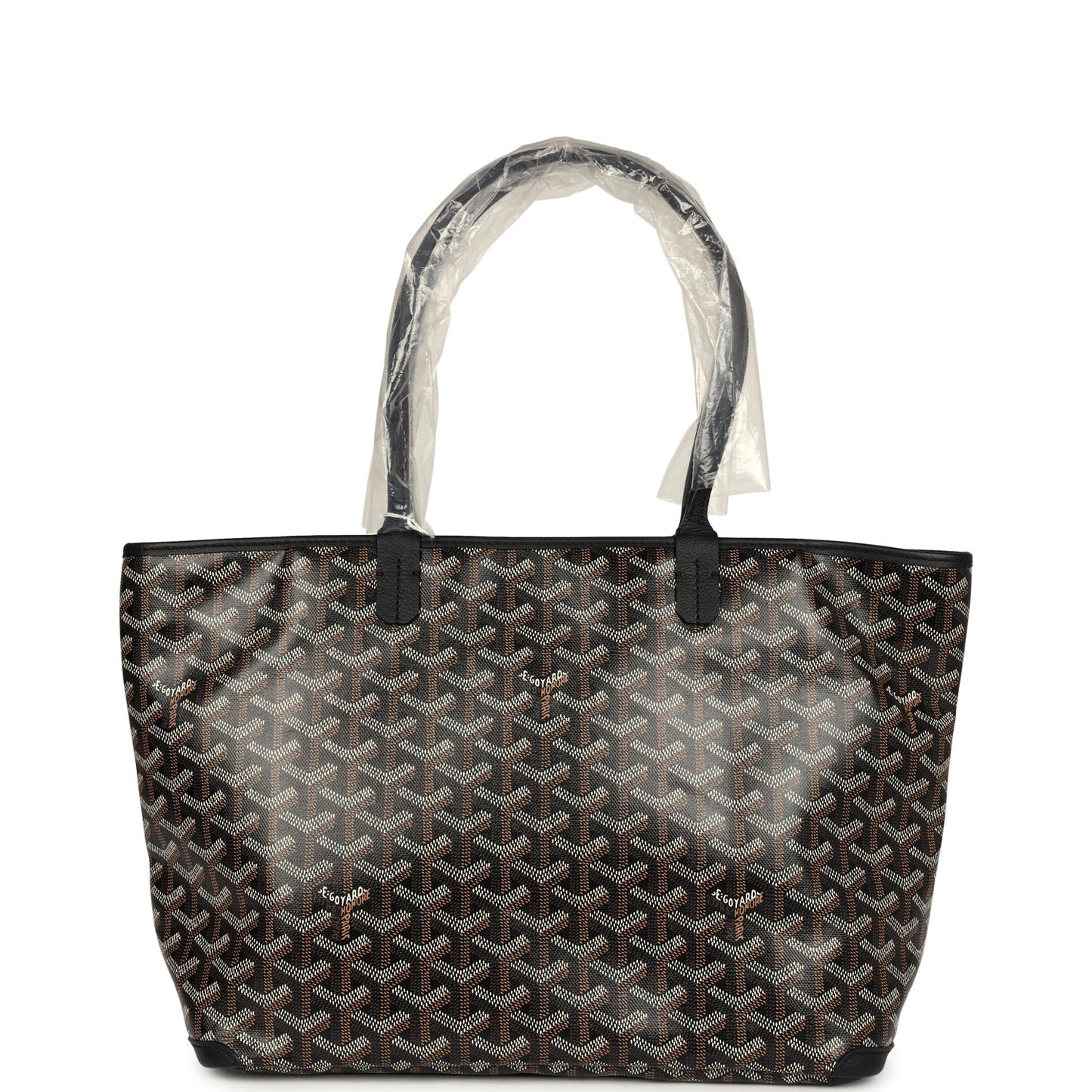 Goyard Artois Tote PM Black Goyardine Canvas & Chevroches Calfskin Palladium Hardware