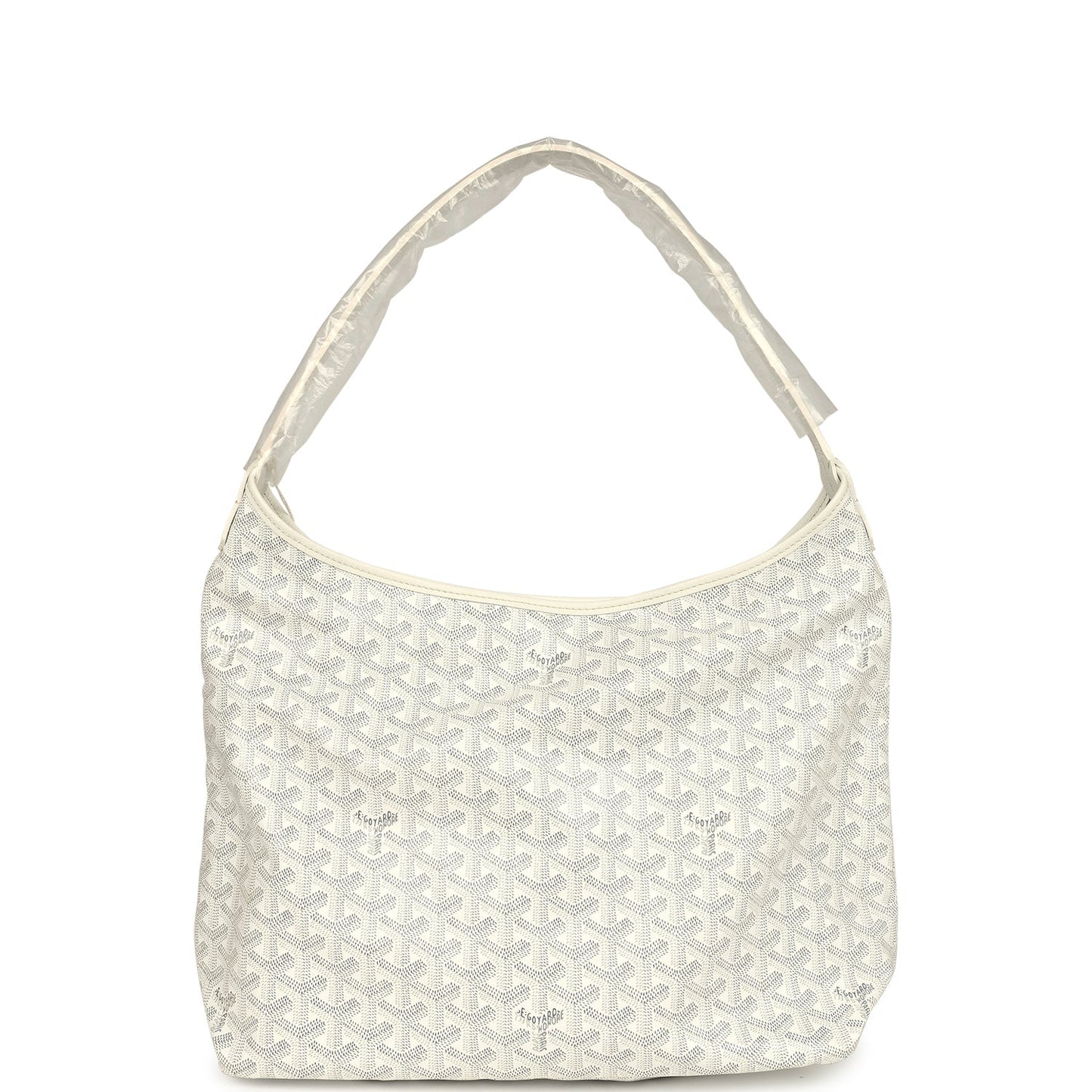 Goyard Goyardine White Boheme Hobo Bag Palladium Hardware