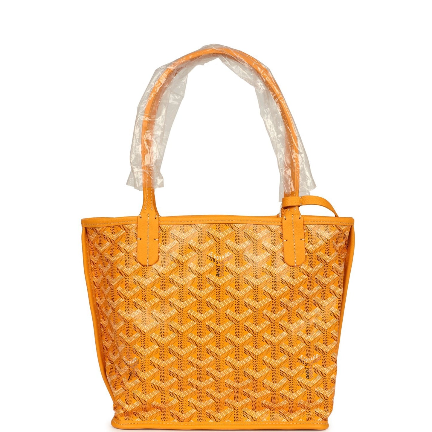 Goyard Goyardine Yellow Anjou Mini Bag Palladium Hardware