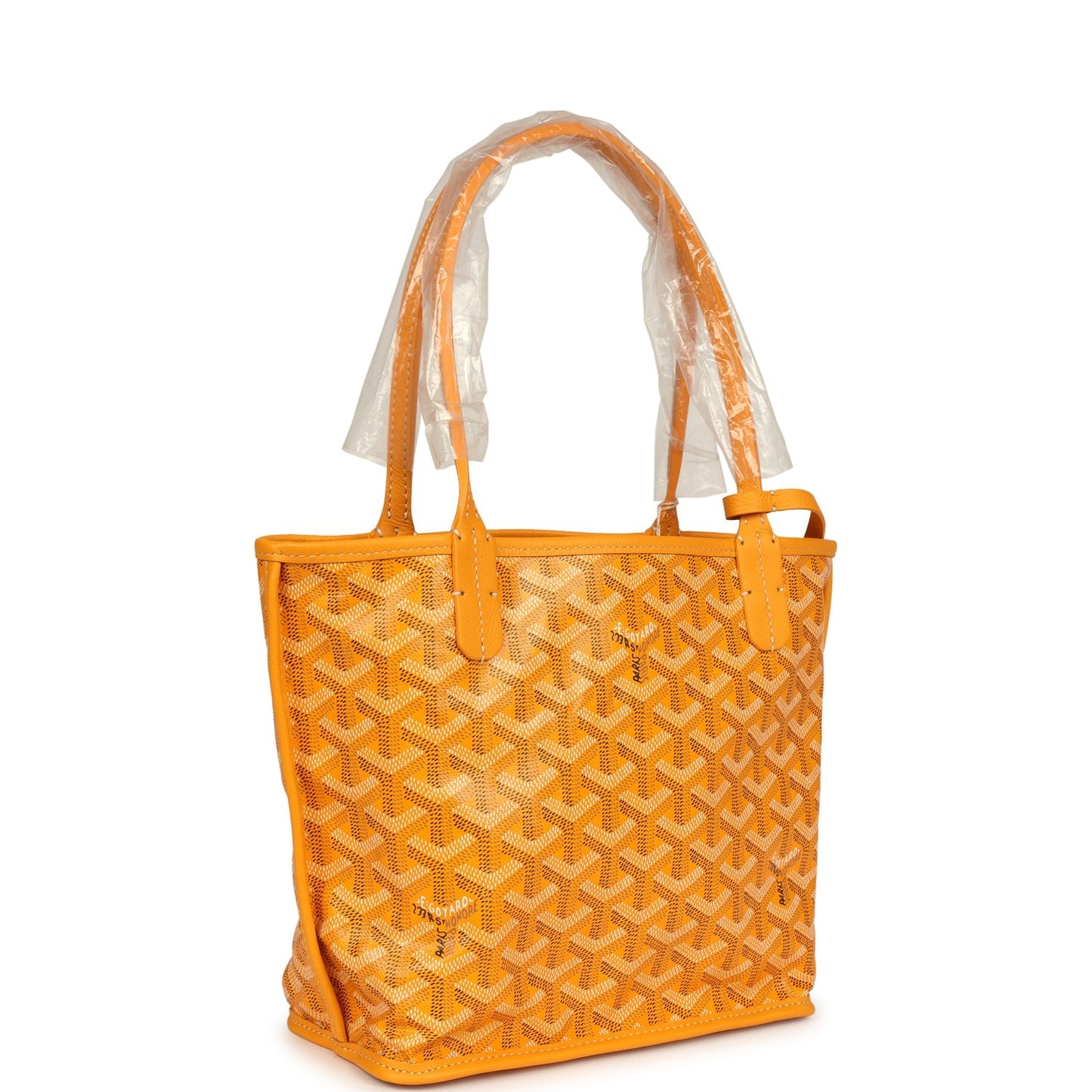 Goyard Goyardine Yellow Anjou Mini Bag Palladium Hardware