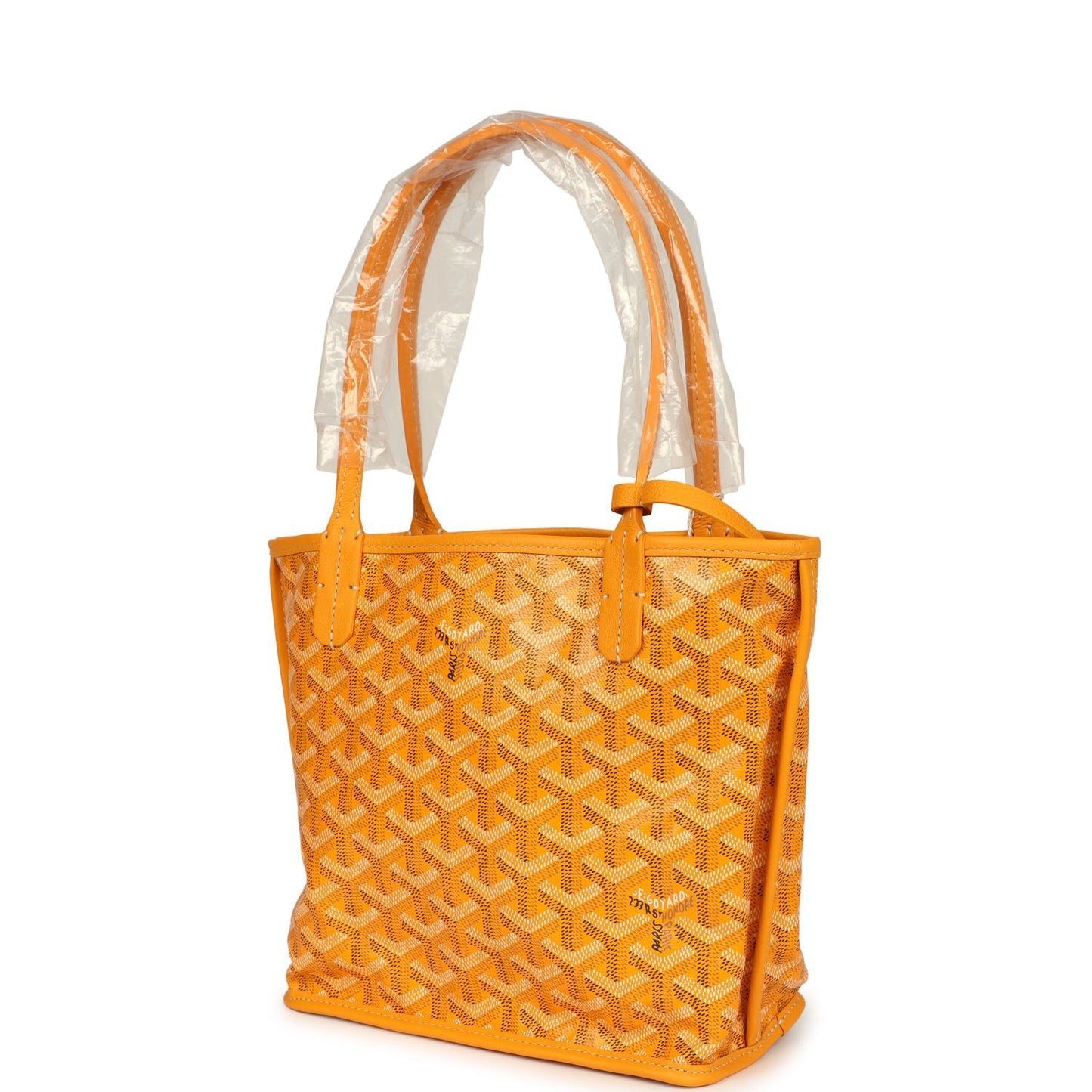 Goyard Goyardine Yellow Anjou Mini Bag Palladium Hardware