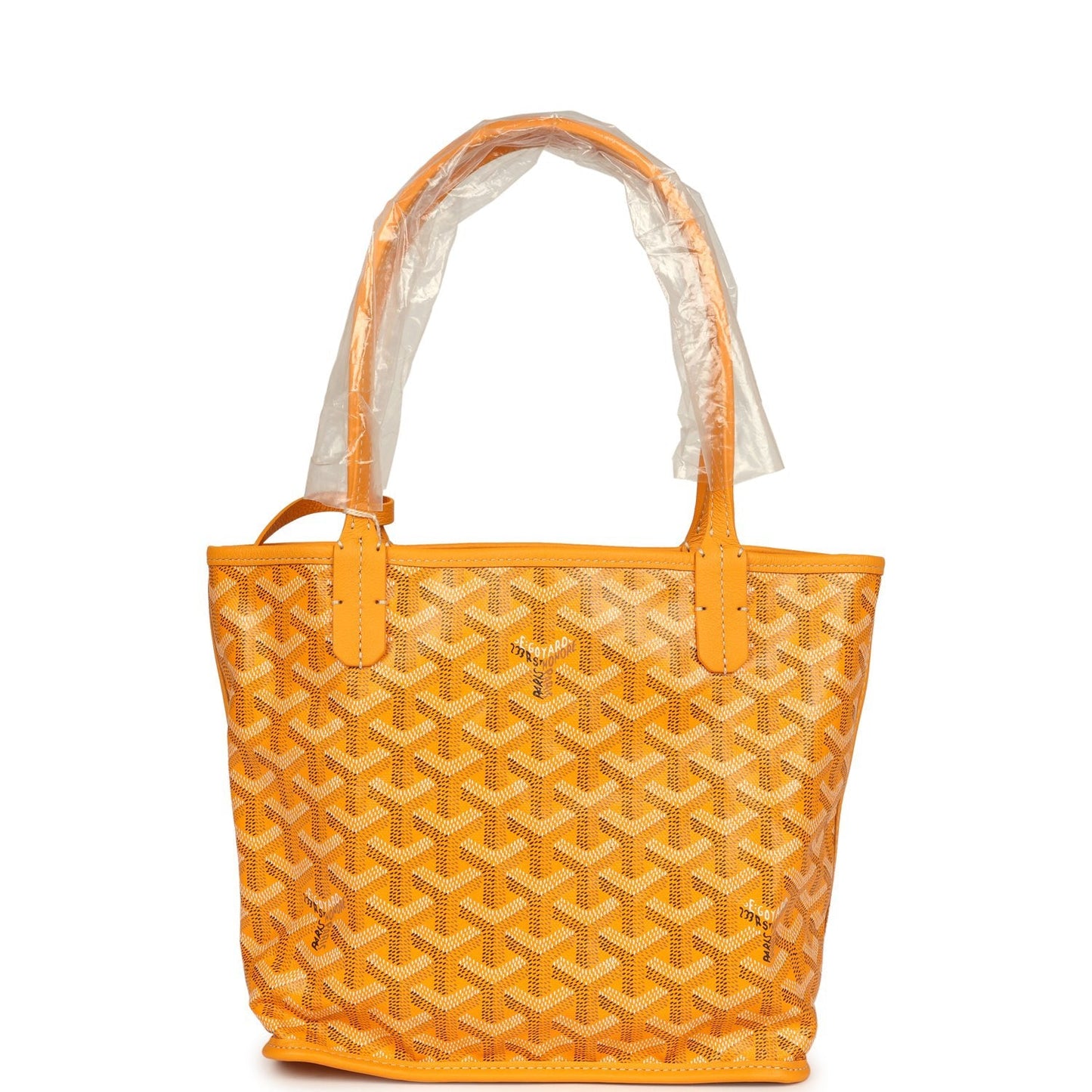 Goyard Goyardine Yellow Anjou Mini Bag Palladium Hardware