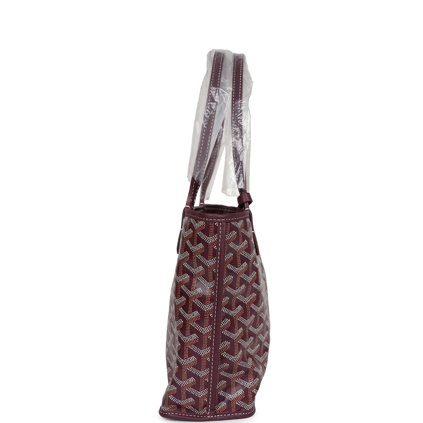 Goyard Goyardine Burgundy Anjou Mini Bag Palladium Hardware