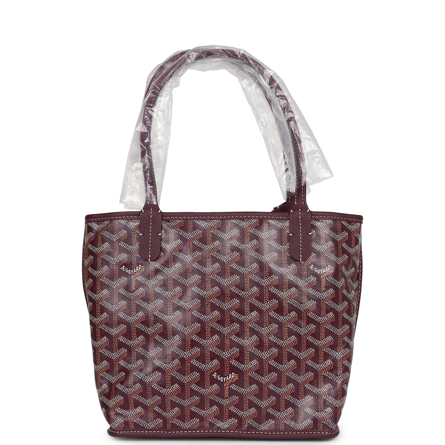 Goyard Goyardine Burgundy Anjou Mini Bag Palladium Hardware